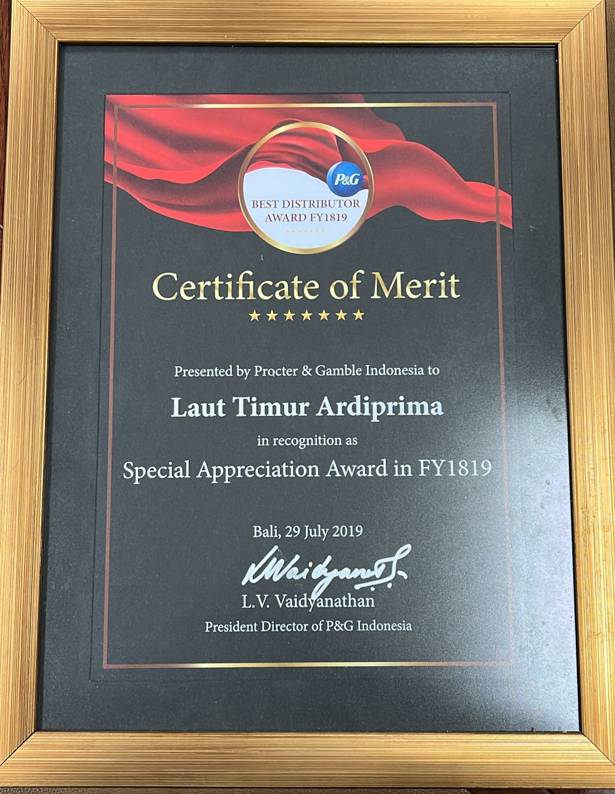 Certificate Of Merit "Special Appreciation Award in FY1819" Certificate Of Merit "Special Appreciation Award in FY1819"