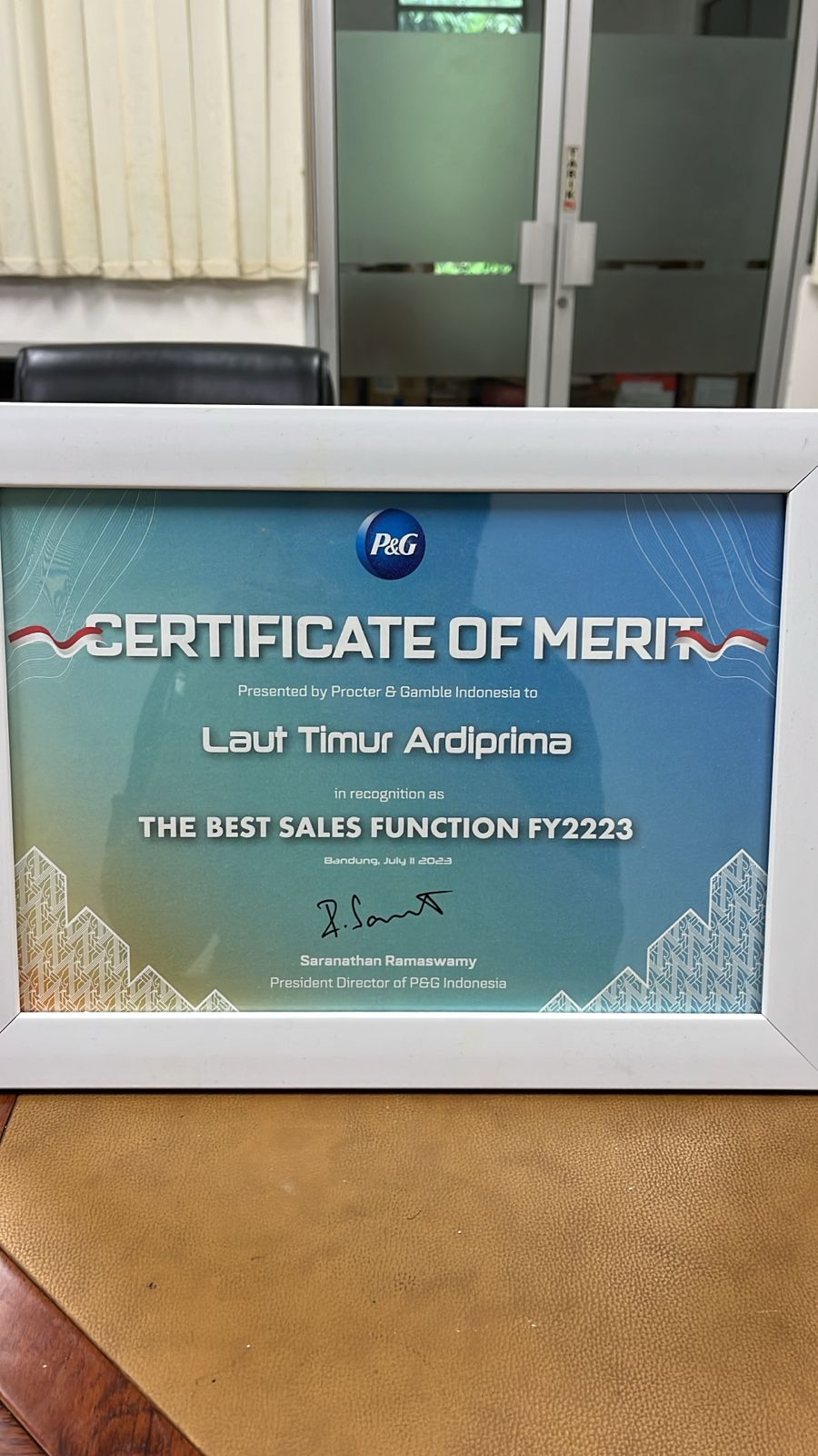 Certificate Of Merit "The Best Sales Function FY2223" Certificate Of Merit "The Best Sales Function FY2223"